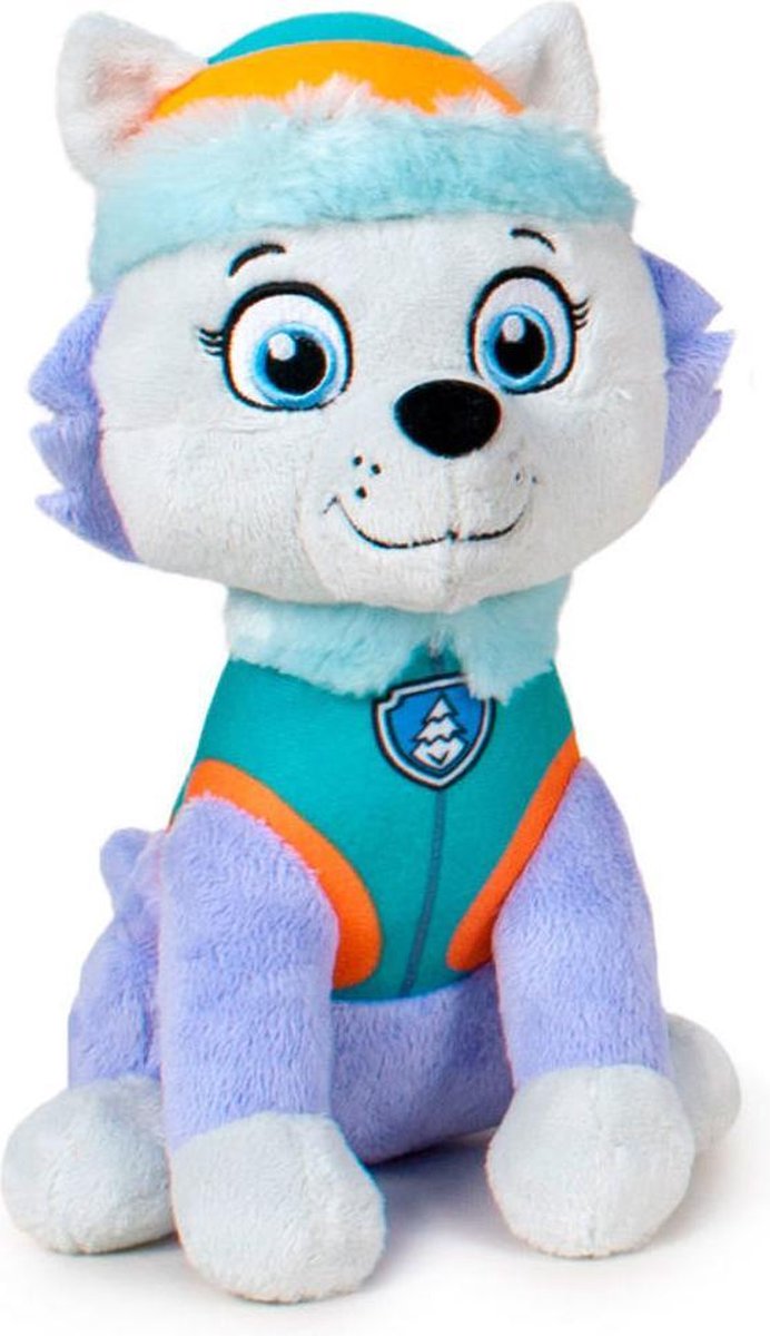 Paw Patrol Pluche Knuffel Everest 30 cm | Paw Patrol & Friends | Chase - Rubble - Marshall - Skye - Zuma - Rocky - Ella - Tuck | Nickelodeon | Speelgoed